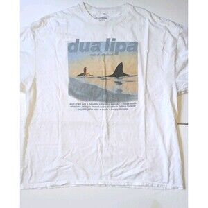 Dua Lipa Shirt Radical Optimism Men’s White Tee Size 2XL